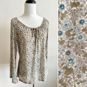 Vintage y2k Mesh Floral Bell Sleeve Top JKLA California